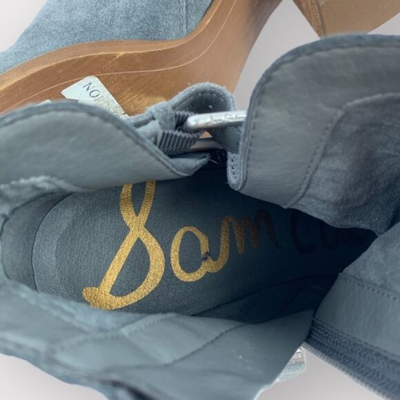 Sam Edelman Maurine Bootie in Stone Blue Suede Size 9.5 - Picture 5 of 9